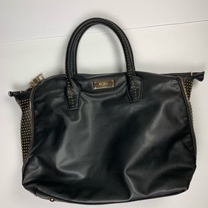 BCBG Black Handbag Purse Studs on sides
